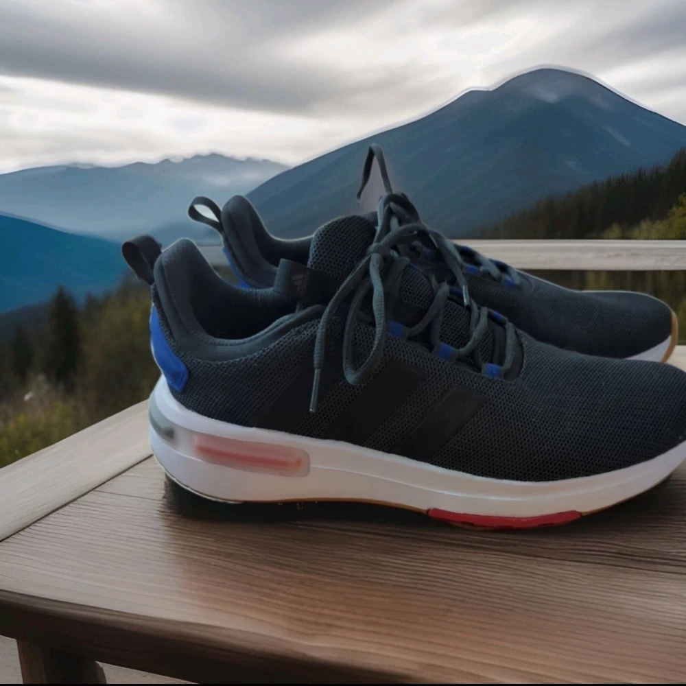 adidas Black and Blue Sneakers